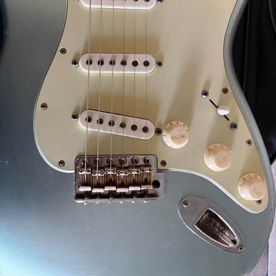 Mario Martin Model S Strat Guitar (Brazilian Rosewood Fretboard) 2023 - Firemist Silver Relic image 24