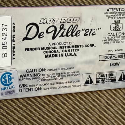 Fender Hot Rod DeVille 212 USA-Made 60W Tube Guitar Combo Amp w/ Footswitch image 10