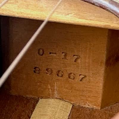 Martin 0-17 1944 - killer all mahogany example w/scalloped braces & fresh neck reset ! image 11