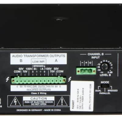 New Electro-Voice PA2400T DUAL CHANNEL 400W Commercial 70V/100V Power Amplifier image 2