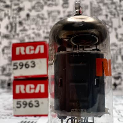 RCA 5963 12AU 7 Black Plate Matched Pair - NOS Vintage Vacuum Tubes - Industrial 12AU7 ECC82 Equivalent - Made in USA image 13
