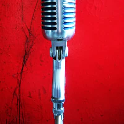 Vintage RARE 1957 Stromberg Carlson MC-41 / Shure 55S variant Satin Chrome w cable & Atlas SO-1B Elvis 55 Super 55 image 11