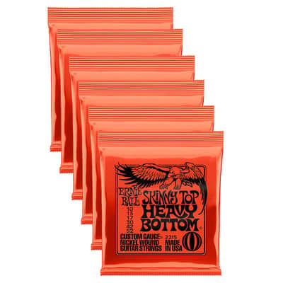 Ernie Ball 2215 Skinny Top Heavy Bottom Nickel-plated Steel Electric Guitar Strings (10-52) 2010s - Silver - 6 PACK - #P02215-6 image 1