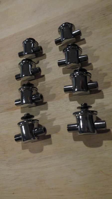 Matching 8Pc. Set of Mapex Double Sided Snare Drum Lugs with Mounting Screws , Washers & Gaskets Included image 1