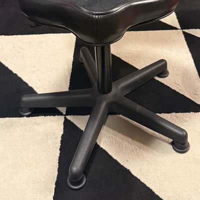 Roc N Soc Lunar Series Gas Lift Drum Throne Black (LSG O-K)- Black w/ Backrest 2019 - Black image 3
