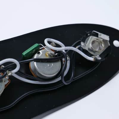 Jazz Bass Wiring Harness and Loaded Control Plate - Black image 4
