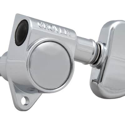 Grover 102C Original Rotomatics with Round Button - Guitar Machine Heads, 3 + 3 - Chrome image 2