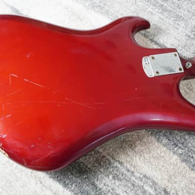 Rare 1965–1966 Teisco Spectrum Series EBX-200 Bass Metallic Red Vintage MIJ Bizarre Bass image 11