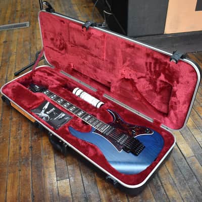 Ibanez Prestige RG653DX Electric Guitar Transparent Deep Blue Flat w/Hard Case image 9