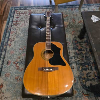 Early 1970's Univox MIJ Dreadnaught - Flame Maple Sunburst - Sold Woods - w/OHSC image 8