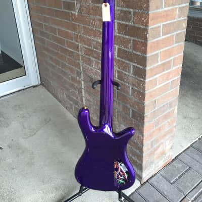 Wizard USA Neck Through Left-y 5 String 90's Purple Bass Not A Spector Make an Offer image 9