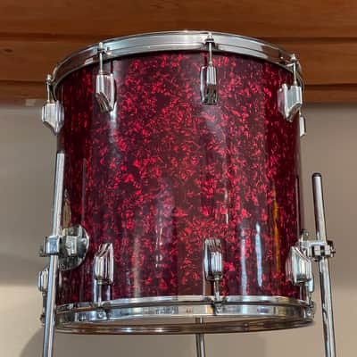 1970's Rogers XP8 Red Diamond Pearl 12/13/16/22 Big R Drum Kit image 8