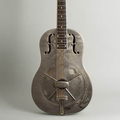 National  Style 0 Replicon Resophonic Guitar (2008), ser. #13863, original black hard shell case. image 1