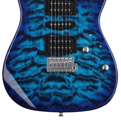Ibanez Gio GRX70QA Electric Guitar - Transparent Blue Burst image 1