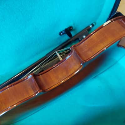 Josef Lorenz Luby Schonbach size 3/4 violin, Czech, Glasser Bow image 7