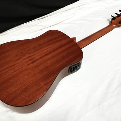 LUNA Safari Tribal Tabacco Sunburst acoustic electric TRAVEL GUITAR w/ Bag - 3/4 image 5