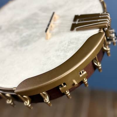 Custom Vega Senator 19-Fret Tenor Banjo with Fiberskin head, Vintage Star Hardware and Marbled Fretboard image 13