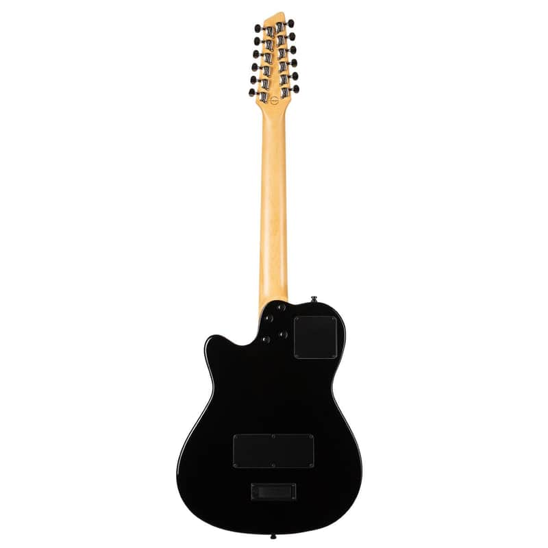 Godin A12 12-string, Black HG (048588), BOSS Katana Compact 7, KLIQ UberTuner Bundle image 1