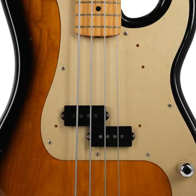 1982 Fender Japan Precision Bass '57 Reissue (PB57) - Two-Tone Sunburst - Gold Anodized Pickguard - Documented Studio Use by Max Martin & Marino Stoess image 9