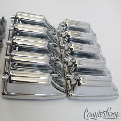 *Rogers 10x Beavertail Bass Drum Lugs Chrome Fullerton Powertone Vintage 60s-70s image 2