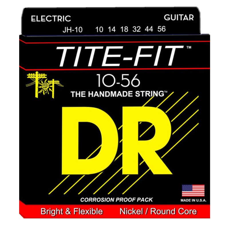 DR Strings JH-10 Tite-Fit Nickel Plated Medium to Super Heavy Electric Guitar Strings 10-56 image 1