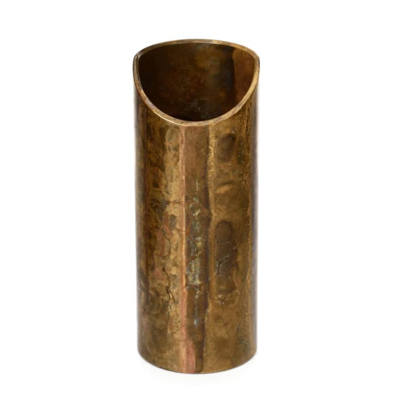THE ROCK SLIDE AGED BRASS SMALL GUITAR SLIDE image 1