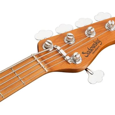 Sadowsky MetroExpress 5-String 24-Fret Modern Bass Roasted Maple Fingerboard 5-String High Polish, Solid Champagne Metallic High Polish image 4