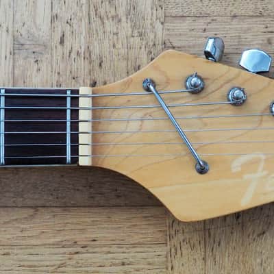 VIDEO! 1970s Japan Sakai (Teisco-ish) "Hertiecaster" guitar - pro Setup, player ready image 8