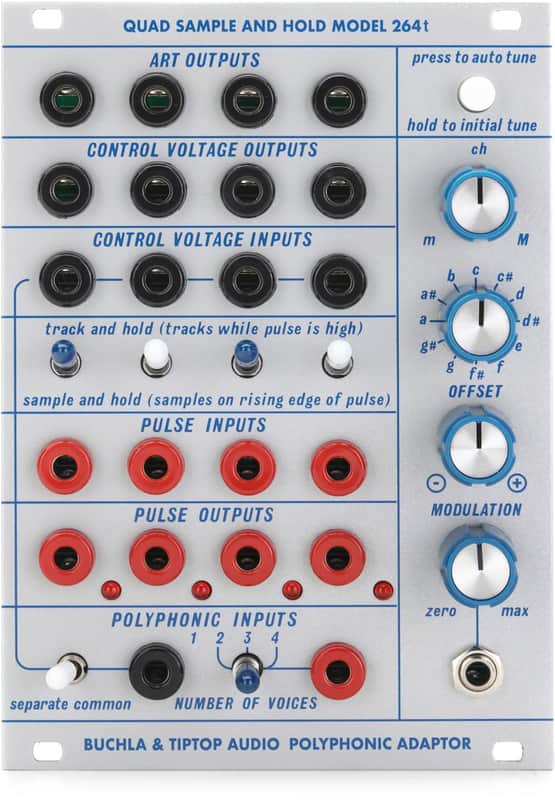 Tiptop Audio Buchla 264t Quad Sample and Hold Polyphonic Adaptor Eurorack Module (2-pack) Bundle image 1