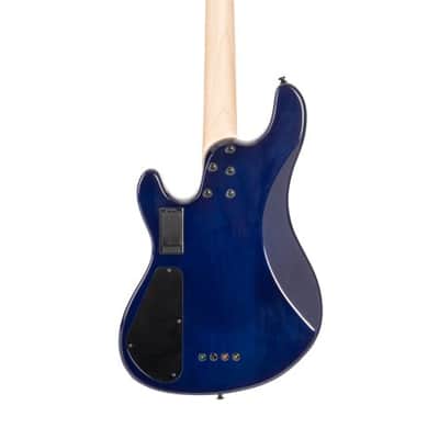 Cort GBFUSION4BB GB Series Fusion Bass Guitar w/Gig-bag. Blue Burst DIRECT SHIP image 2
