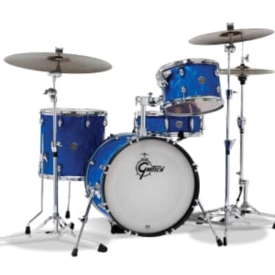 Gretsch Catalina Club 4 Piece Shell Pack (18/12/14/14SN) Blue Satin Flame image 3