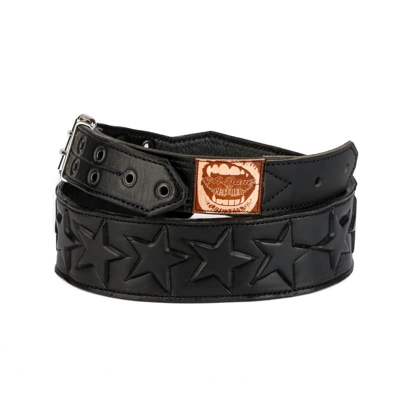 Al Bane For Leather - Blackstar 3" Leather Guitar Strap - Black / Black image 1