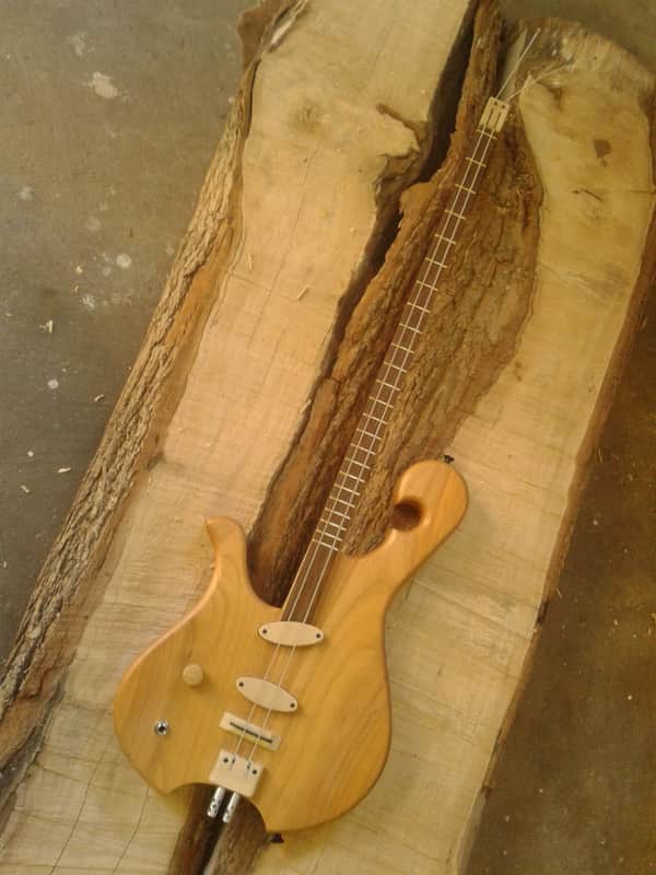 Headless 2 string bass guitar. L/H. Free shipping! image 1
