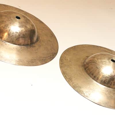 Low Boy Deep Cup 10" Hi Hat Cymbals, Large 5" Bells, Medium Light Weight, Traps Era - 1920s /  INSPECTED &TESTED image 2