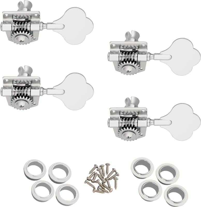Fender Player Series Bass Tuning Machines, Chrome, (4) image 1