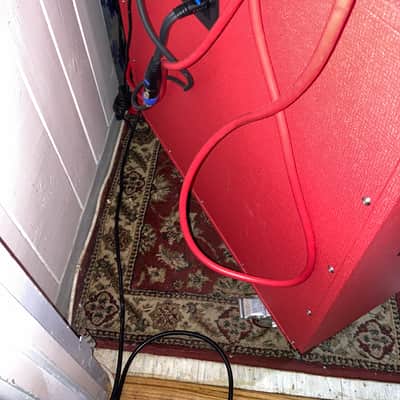 Mojotone 4x12 big box British style guitar cabinet 2018 Red Tolex image 9