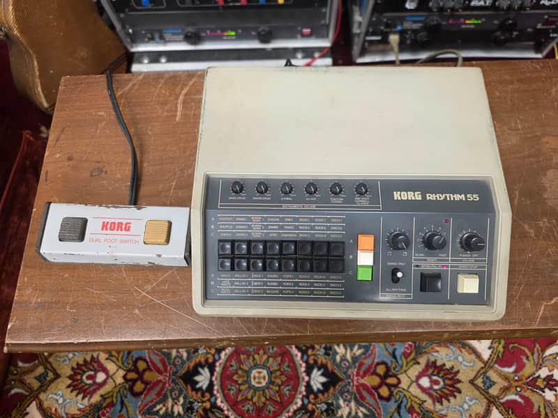 Korg KR 55 Drum Machine w Original Footswitch image 1