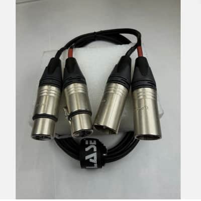LASE 12 Ft Dual Microphone Cable w Genuine NEUTRIK NC3MXX 3Pin XLR M - NC3FXXX F image 10