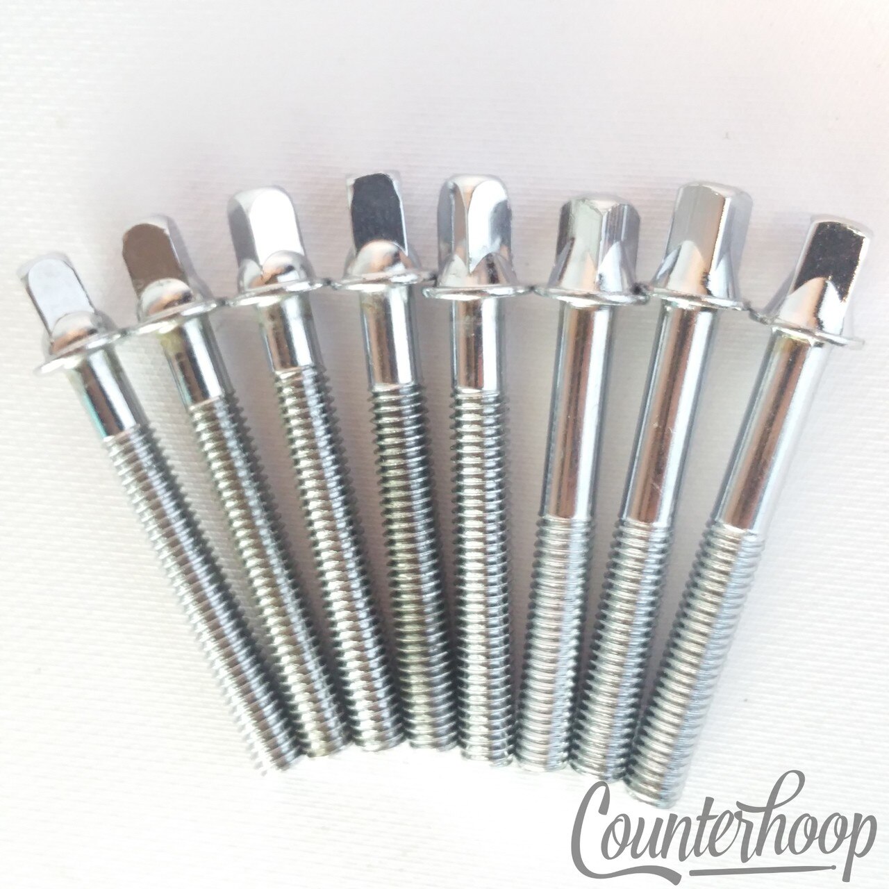 Pearl 8x Tension T-Rods 1 3/4"Metric Ride Tom/Snare Drum Chrome Vintage60s Japan — main photograph