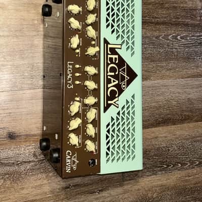 Carvin Legacy 3 Model VL300 Steve Vai Signature 3-Channel 100-Watt Guitar TUBE Amp Head 2012 - 2017 RARE VAI GREEN/TEAL/SEA FOAM Green Top image 8