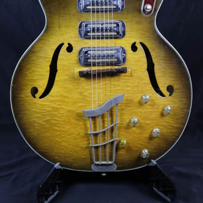 1960's Harmony H75 USA Made Vintage Maple Hollow-Body w/DeArmond & HSC image 2