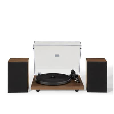 Crosley C62C 2 Speed Bluetooth Turntable Record Player with Built-in Speakers, Walnut-NEW image 1