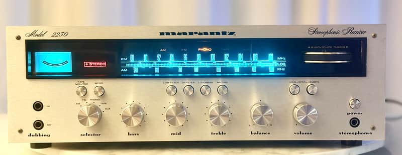 ✨ Marantz 2230 Vintage Receiver — Serviced • Partial Recap • Warm-White LED • New Vellum • Wood-Grain Metal Cover image 1