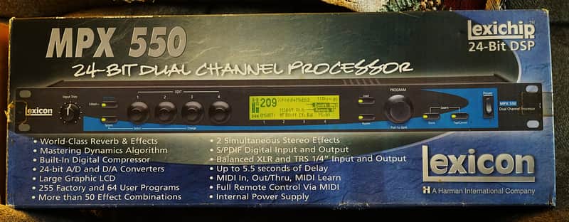 Lexicon MPX550 24-BIT DUAL CHANNEL MULTI-EFFECTS UNIT MPX-550 image 1