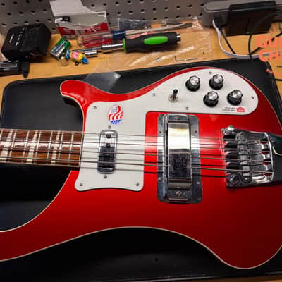 2012 Rickenbacker 4003 Ruby Red Rare Color OHSC All Original image 12