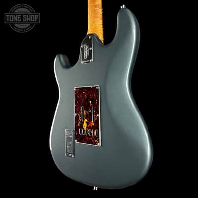 Used 2018 Ernie Ball Music Man Cutlass HSS Charcoal Frost w/case TSU25228 image 9