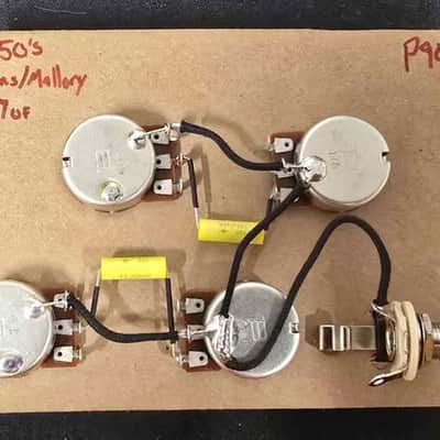 BareTone 50's LP P90 wiring harness (Mallory) image 1