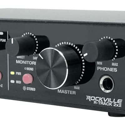 Rockville R-TRACK 2x2 USB Computer Recording Interface 24 Bit 192Khz 2 Mic-Pres image 4