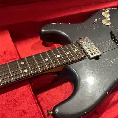 Fender Limited Edition SH Heavy Relic Charcoal Frost Metallic image 7