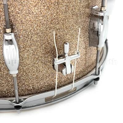 George Way Tuxedo Studio Snare Drum 14x8 Champagne Sparkle image 2